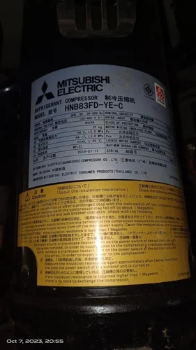 HNB83FD-YE-D Mitsubishi AC Compressor